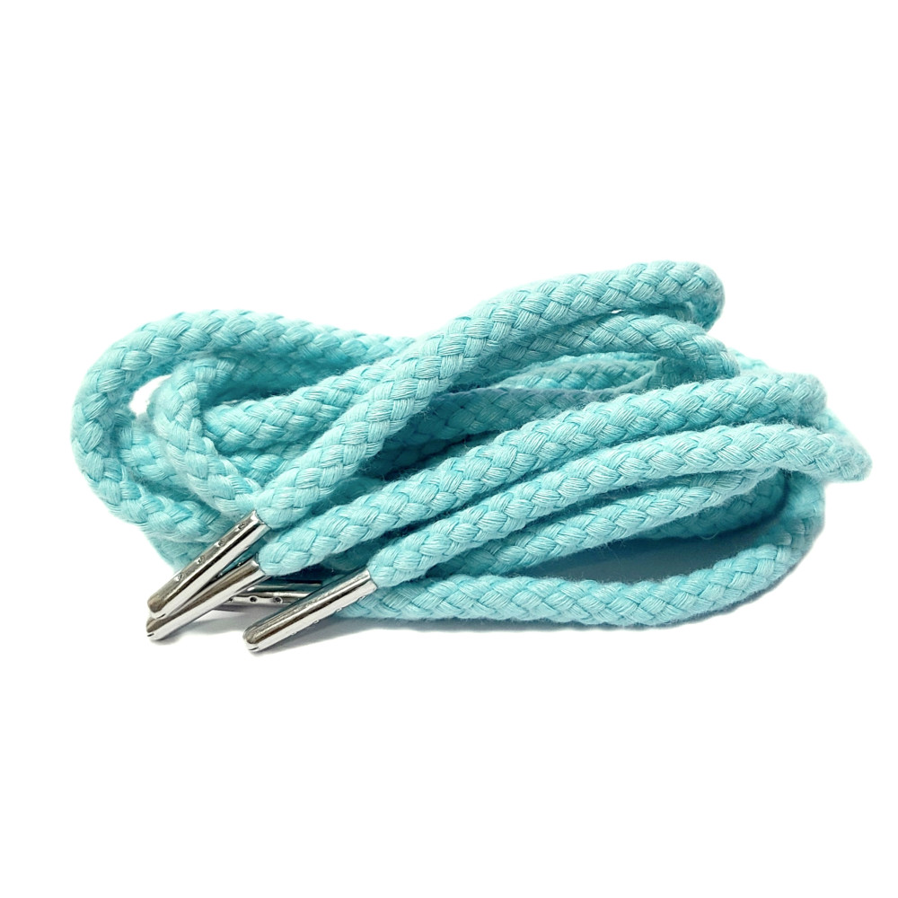 Turqoise Braid Rope Laces with Silver Tips